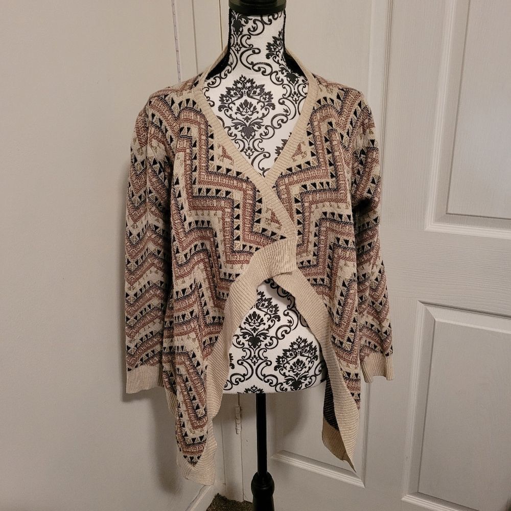 Freeway open‎ front Wrap cardigan Sweater wool blend